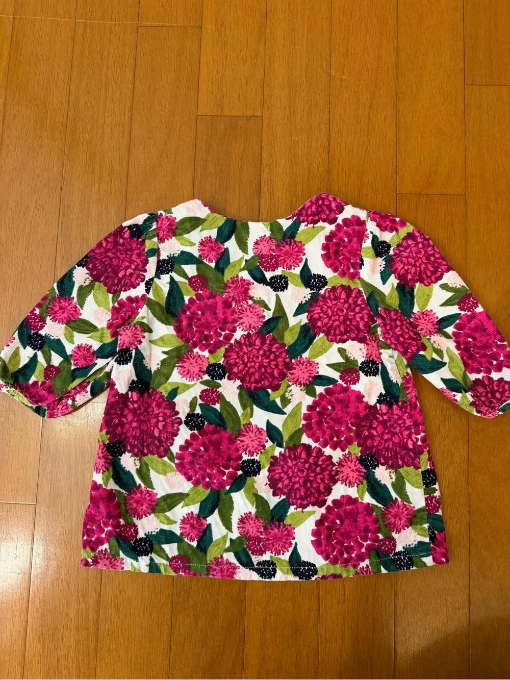 Gymboree Floral Peasant Blouse - Pink & Green